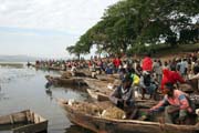 Ryb trh, jezero Awasa. Etiopie.