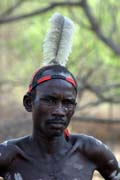 Domorodý muž, vesnice Murle. Jih,  Etiopie.