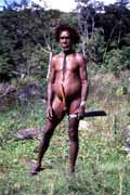 Domorodec z kmene Dani. Údolí Baliem. Papua, Indonésie.