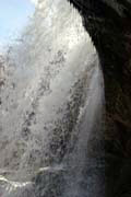 Vodopád v Osceole, Údolí řeky St Croix, Wisconsin. Spojené státy americké.