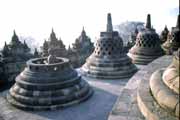 Chrám Borobudur. Jáva, Indonésie.