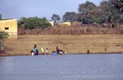 Život u řeky Senegal, Podor. Senegal.