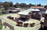 Ballarat - bývalá zlatokopecká vesnice a nynejší skanzem. Austrálie.
