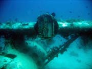 Potápění u ostrova Biak, lokalita Catalina wreck. Papua, Indonésie.