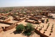 Pohled na pouštní město Agadez. Niger.