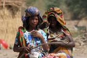 Trh na břehu řeky Chari. Oblast jezera Čad. Kamerun.