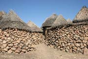 Komplex krlovskho palce ve vesnici Oudjilla. Kamerun.