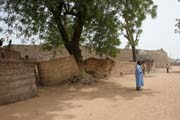 Pohled na královský palác ve vesnic Rey Bouba. Vesnice Rey Bouba je tradičním královstvím (lamidat) etnika Fulani. Kamerun.