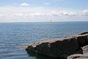 Jezero Superior, nejvet sladkovodn jezero na svete podle plochy, North Shore, Minnesota. Spojen stty americk.
