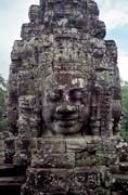 Bayon - chrm smjcch se tv. Oblast chrm Angkor Wat. Kamboda.