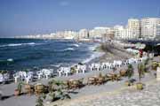 Pláž v Alexandrii. Egypt.