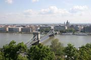 Pohled na Budapešť z Budy. Maďarsko.