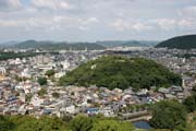 Pohled na msto Himeji. Japonsko.