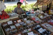 Rann trh Janya-mae a poulin prodejkyn ve mst Takayama. Japonsko.