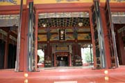 Svatyně Asakusa (Asakusa-jinja) ve čtvrti Asakusa, Tokio. Japonsko.
