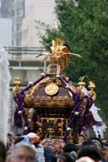 Podzimní festival ve čtvrti Ryogoku, Tokio. Japonsko.