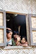 Vesnice etnika Chin, okol Mrauk U. Myanmar (Barma).